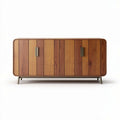 Houten kast voor opslag met metalen handgrepen 120 x 40 x 60 cm