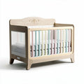 Houten wieg met kleurrijke spijlen voor baby 120 x 60 x 80cm