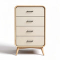 Ladenkast met vier lades van hout en MDF in lichtbeige 40 x 30 x 80cm
